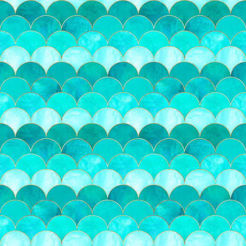 Japanese Seamless Pattern by Olga_Z - Wrapped Canvas Print, 30cm H x 30cm W