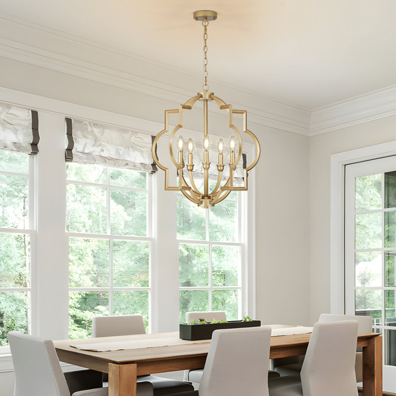 Luminaire suspendu de style campagnard 5 lumières, lustre rustique en globe 22 "pour îlot de cuisine