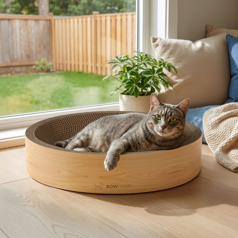 Lit rond à griffer pour chat, salon à griffes en carton, bol à chat réversible pour chats d'intérieur, planche à gratter durable pour chat, coussin de chaise à griffer pour chat, protecteur de meuble