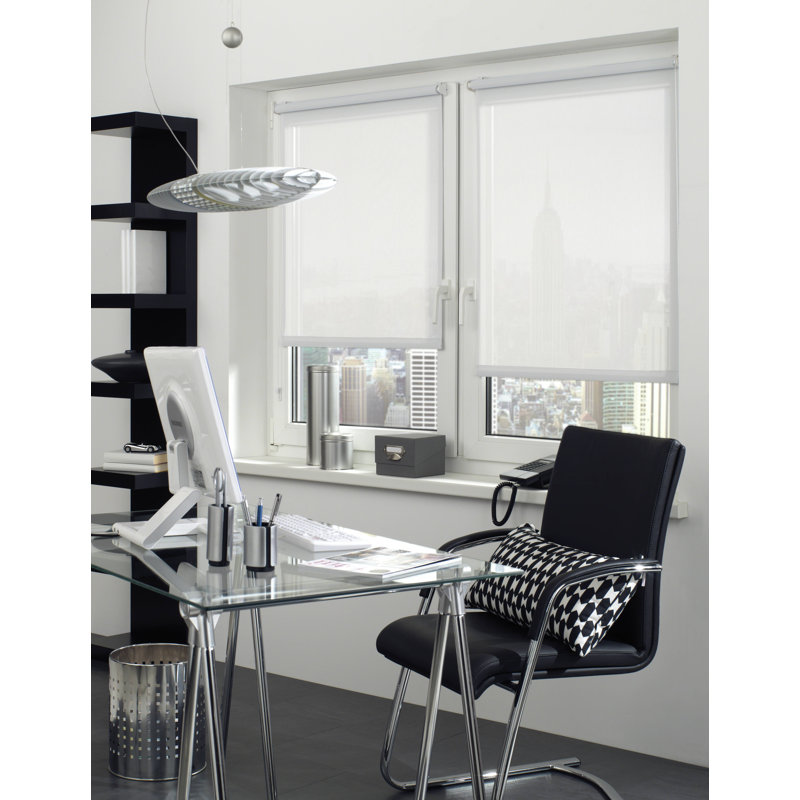 Cordless Sheer Roll-Up Shade, 60cm W x 150cm L, White