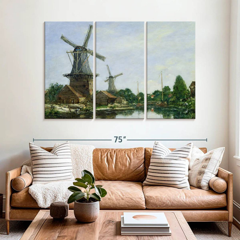 Lilie Dutch Windmills, 42" H x 65" W