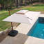 Parasol en porte-à-faux carré en bois avec pieds à roulettes 9 pi Rosalei, beige-1752550879-1786052748