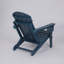 Chaise Adirondack pliante en PEHD avec porte-gobelet double - Chaise Adirondack en composite avec texture bois-, bleu marine-2007778521