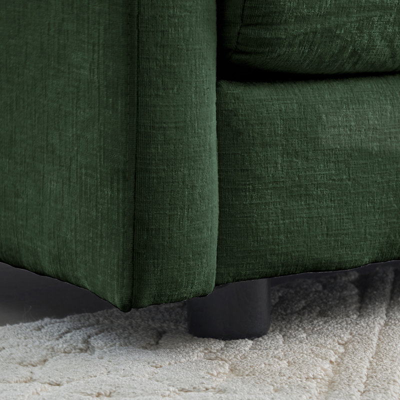 Canapé Comfy à siège simple profond, fauteuil de lecture rembourré en tissu de chenille pour le salon, confort supérieur et combinaison flexible
