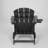 HDPE Folding Adirondack Chair with Dual Cup Holder – Weather-Resistant Composite Wood-Textured Chair, Black