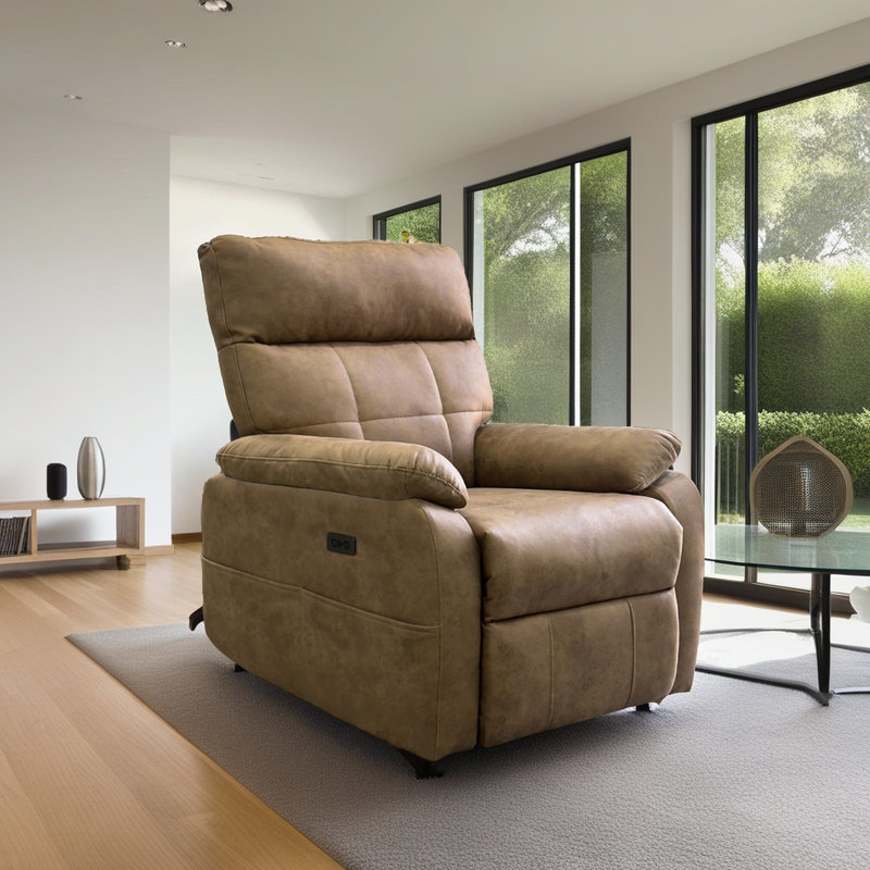 Fauteuil inclinable électrique pivotant à 270 ° - commande à bouton tactile - charge USB - support moelleux - assemblage facile?