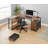 L-Shaped Office Desk With Power Outlet, 47-Inch Computer Desk With 3 Drawers And Shelves, Suitable For Gaming, Corner Work, Home Office, Study, Retro Brown.