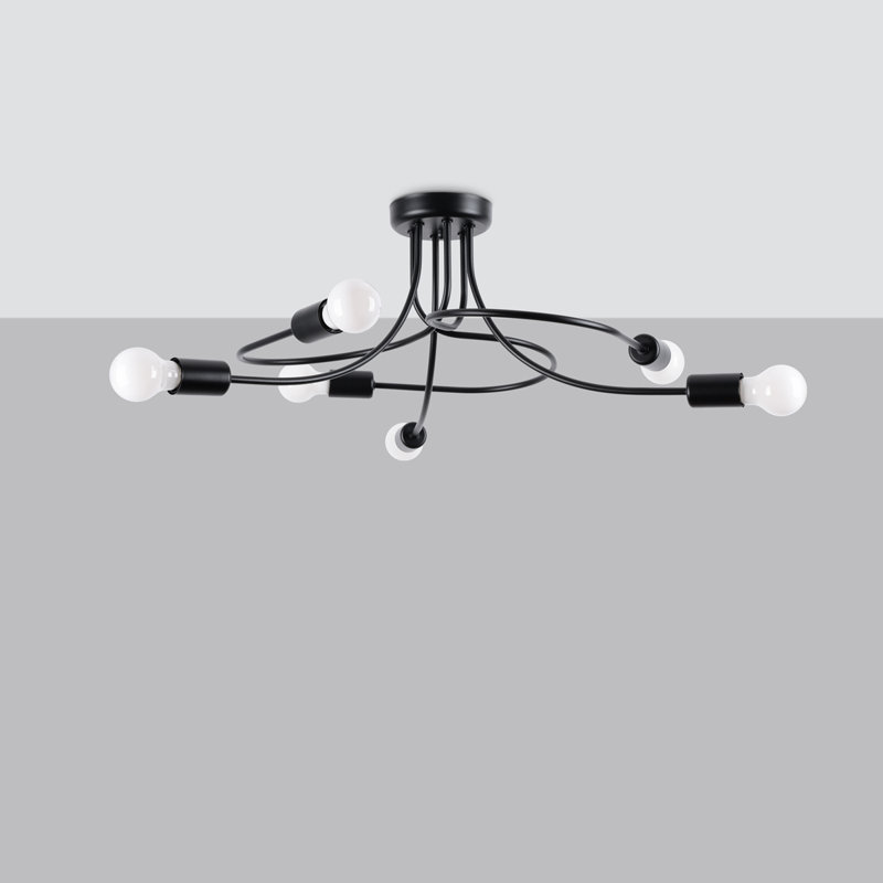 Chandelier, 6 Lights, 29cm H x 66cm W x 69cm D