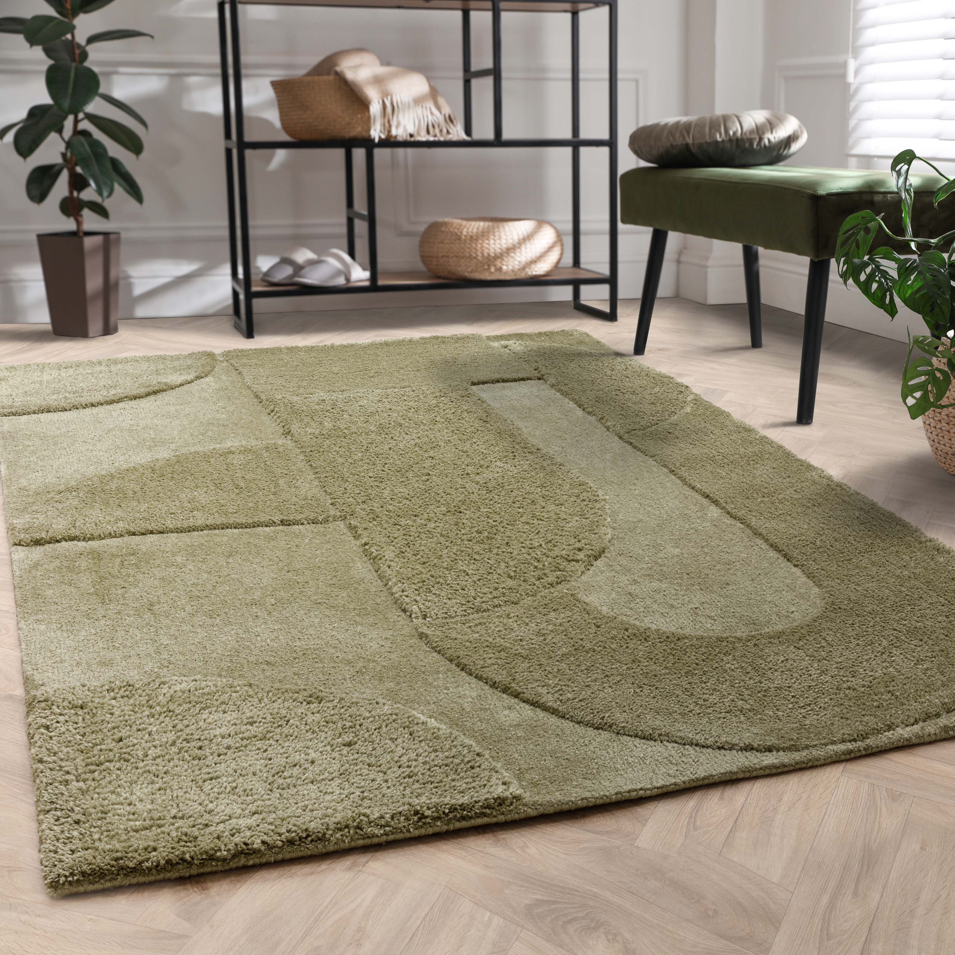 Raspa Rugs Ivy Bronx Raspa Artistic Embossed Arches Polyester Area Rug - Modern ...