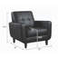 Fauteuil d'appoint à rail noir