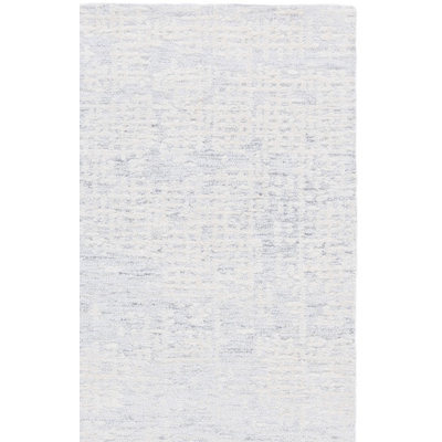 Tapis en laine sans motif touffeté à la main ébène
