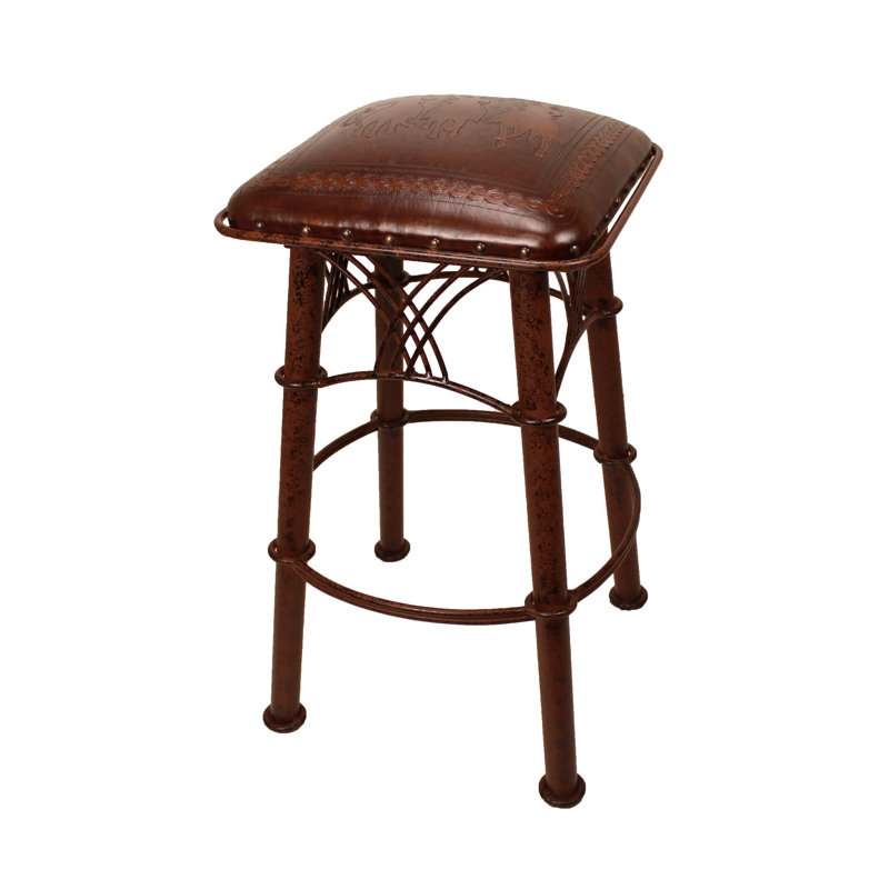 Tabouret 30 "Montana, Brun antique / motif classique