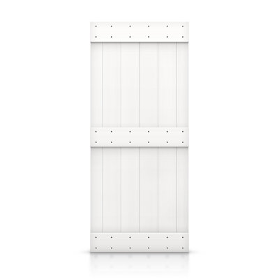 Porte de grange en bois lambrissé sans trousse de quincaillerie d’installation