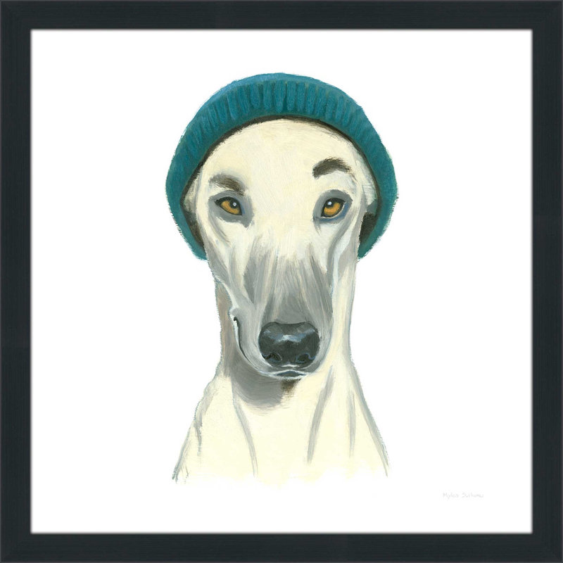 «The Boy II», reproduction de peinture acrylique, H 21,5 po x l 21,5 po x P 0,75 po, Cadre espresso