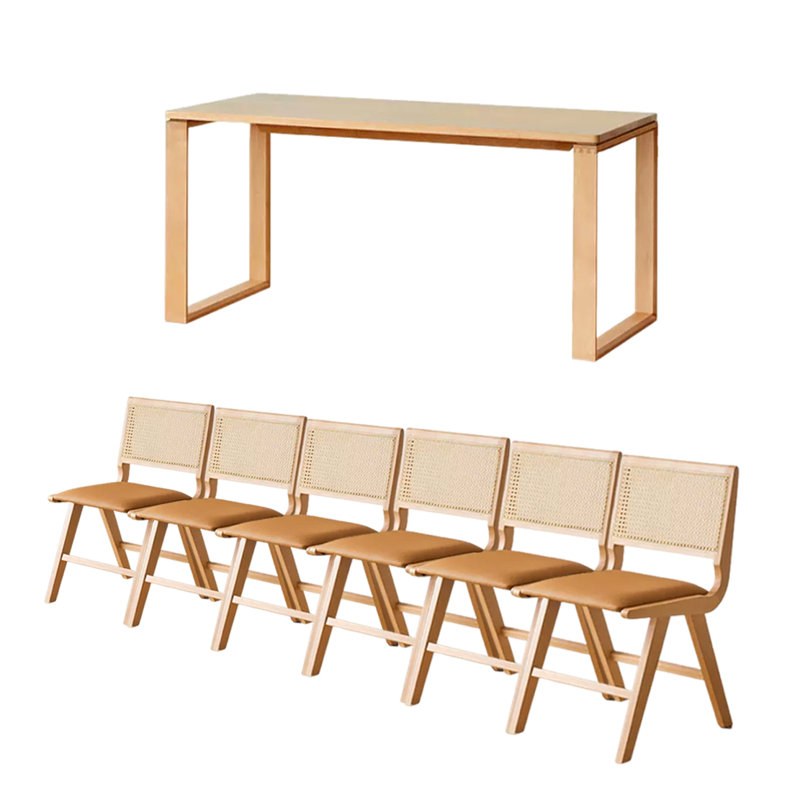 Long table work table Solid wood large board table, 29.52"H x 55.11"L x 31.49"W