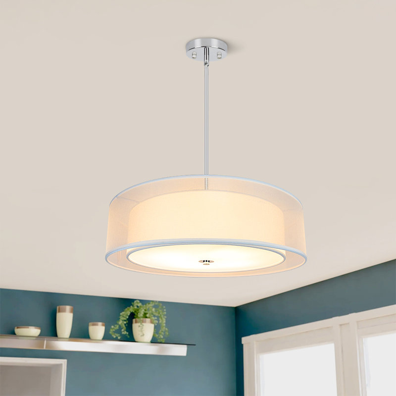 Flourtown Fabric Semi Flush Mount