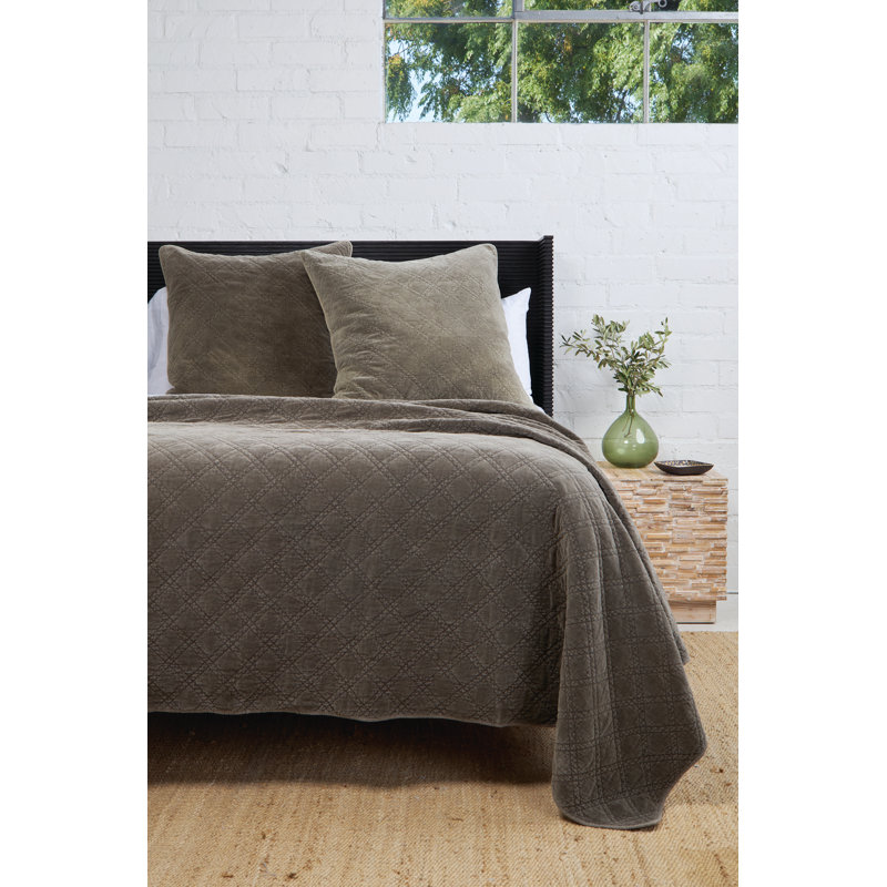 Brussels Coverlet, King Coverlet, Pewter