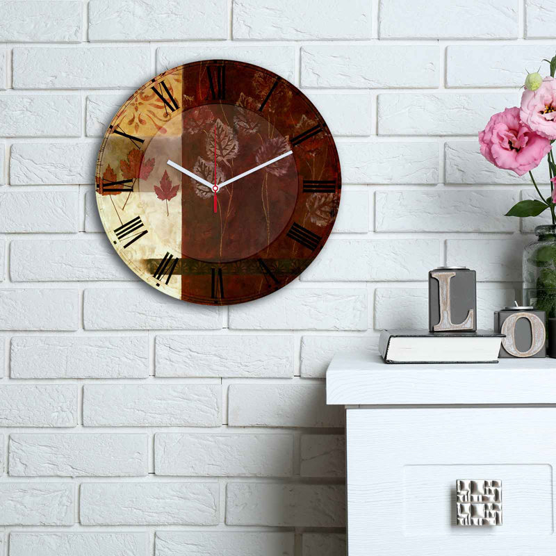 Horloge murale élégante Elegant, 11,8 pouces de diamètre | 100% panneau de fibres à densité moyenne avec une épaisseur de 0,2 pouce | Design élégant pour la maison ou le bureau | La montre moderne ajoute de la sophistication à n'importe quel espa