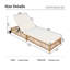 Chaise longue d'extérieur en rotin tissé avec dossier réglable et housse de coussin amovible-1551518687