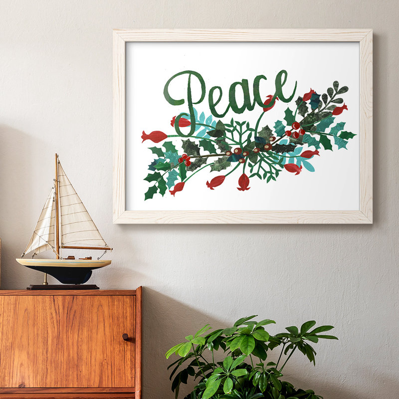 Couronne de Noël coupée II, H 26 po x l 38 po x P 1,5 po, Blanc