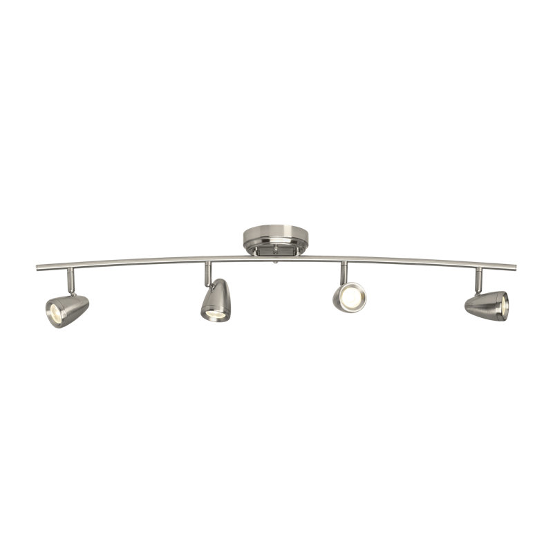 Brushed Nickel 4-Light LED Ceiling Track Fixture