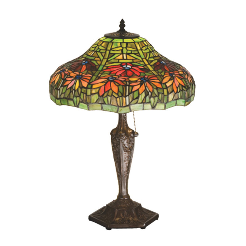 22"H Poinsettia Table Lamp