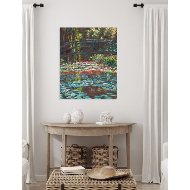 Reproduction d'art de Claude Monet, "Water Lily Pond 1900". Estampe numérique sur toile, H 30 po x l 24 po x P 0,75 po