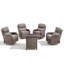 Ensemble de conversation de chaises berçantes pivotantes pour jardin extérieur avec table de foyer en osier-1982288856-1982288857