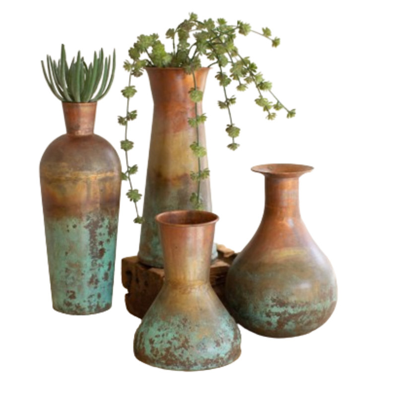 Ensemble de 4 vases en cuivre Kalalou