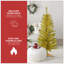 Arbre de Noël doré avec 50 lumières UL et 122 pointes en PVC - Arbre de Noël artificiel pré-éclairé pour la décoration d'intérieur