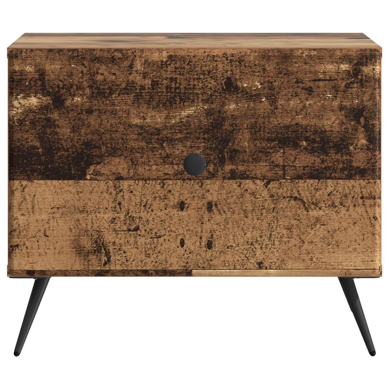 Coffee Table with Storage, Old Wood, 40cm H x 50cm L x 49cm W