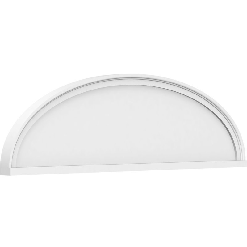 Fronton elliptique lisse en PVC de qualité architecturale, H 7 po x l 24 po x P 2 po