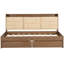 Lit de jour simple en bois fonctionnel avec rangement