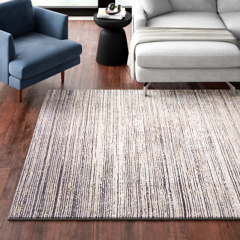 Bridgeton Gray Sleek Area Rug, Rectangle 7'10" x 10'2"