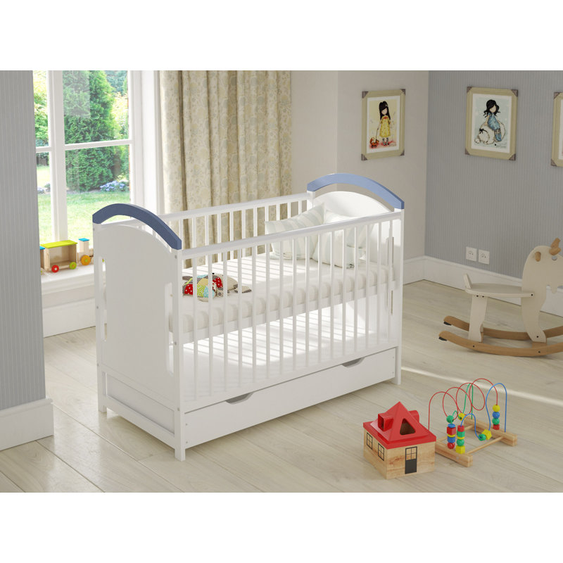 Mellinger 2 Cot Bed, Blue/White