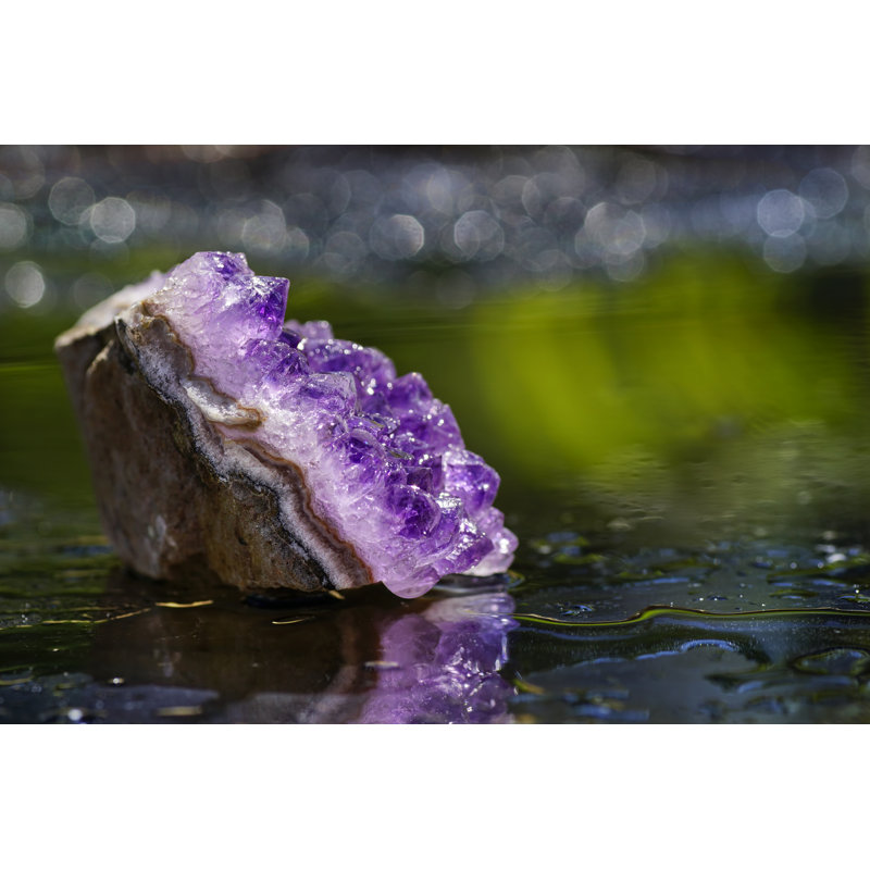 Amethyst Quartz Mineral by La_Corivo - Wrapped Canvas Print, 20cm H x 30cm W