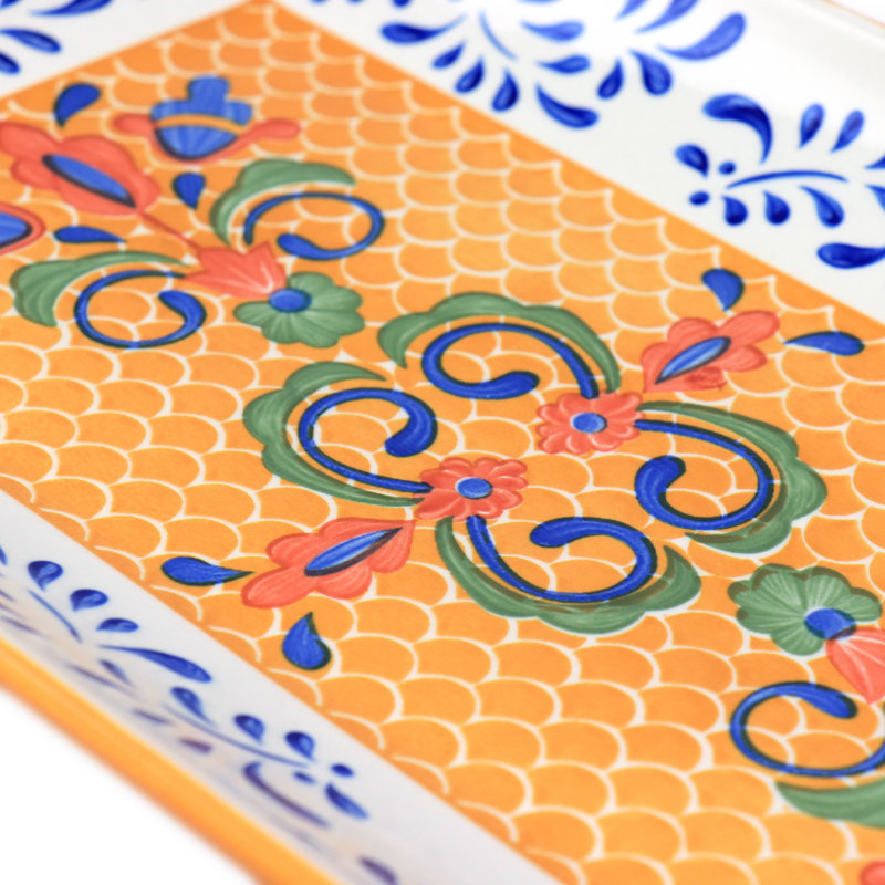 Hand Painted Tierra Serving Platter Tray