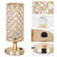 Lampe de table USB en cristal USB avec deux ports de charge USB