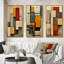 «Simplicity Of Beauty Vintage Minimal Geometrics», 3 pièces sur toile-57400749-57400751
