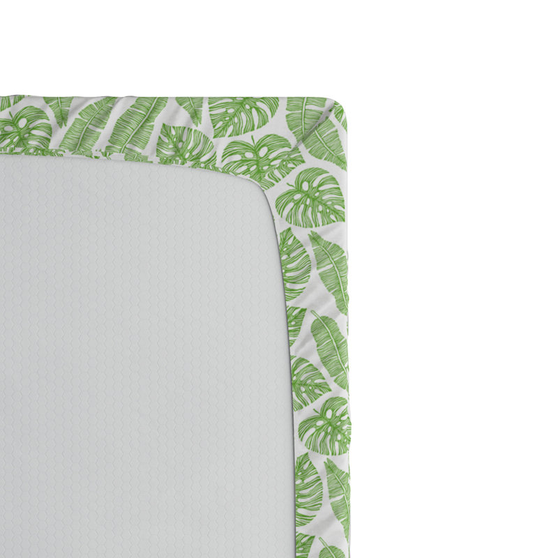 Microfiber Floral Fitted Sheet, Queen Fitted Sheet