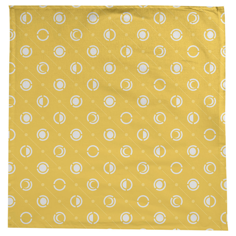 Nappe des phases de lune classiques, Blanc/jaune