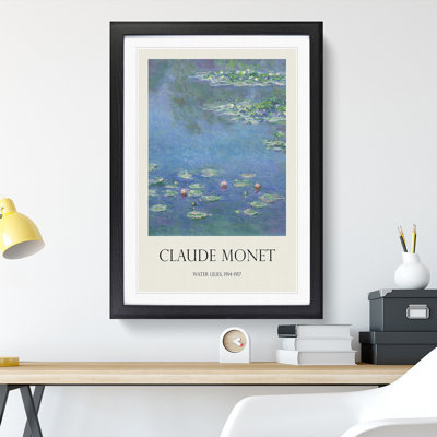 Water Lilies Lily Pond Vol.35 by Claude Monet - Framed Print