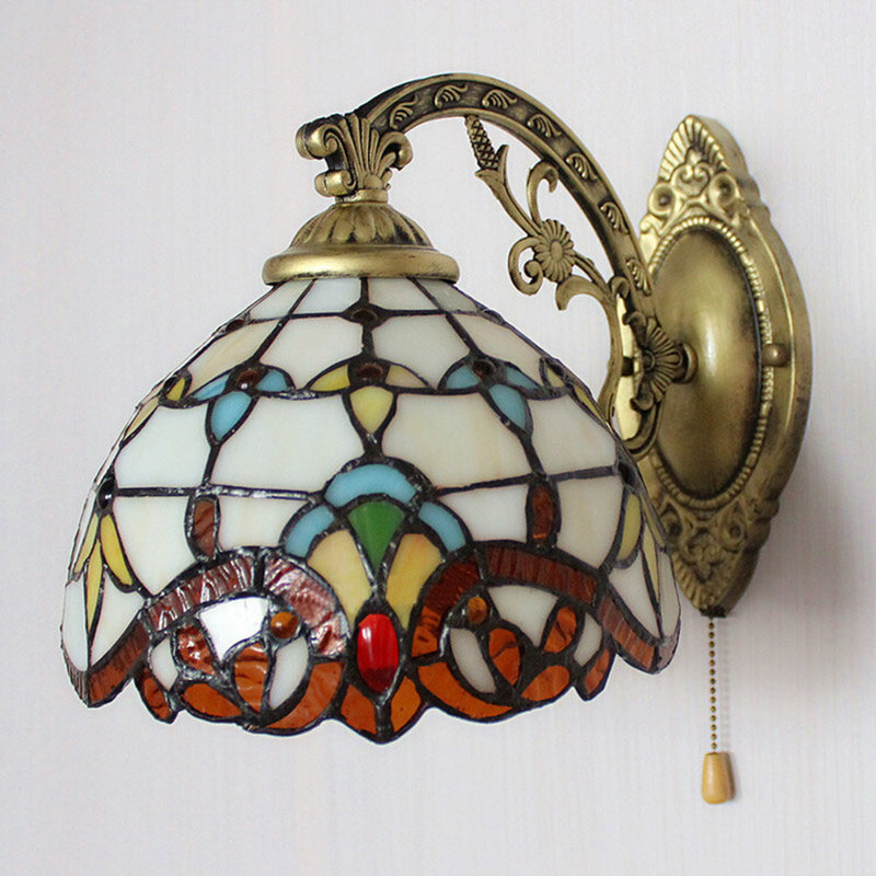 Altgeld Armed Sconce, Beige/Red