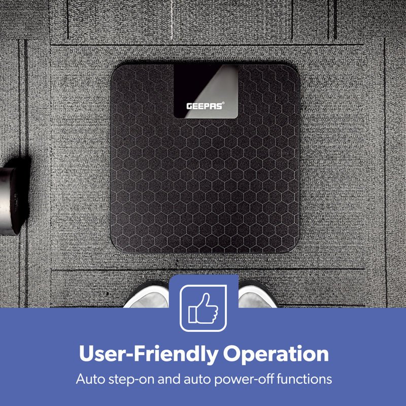 Geepas Digital Bathroom Scales for Body Weight, 180 Kg