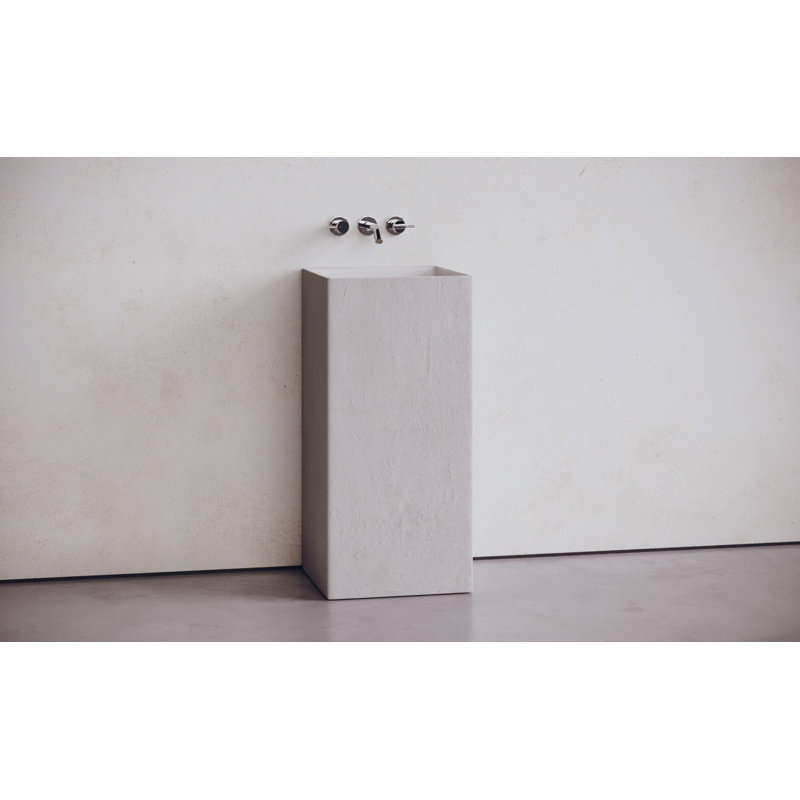 Lavabo de salle de bain 33 po, Béton surélevé