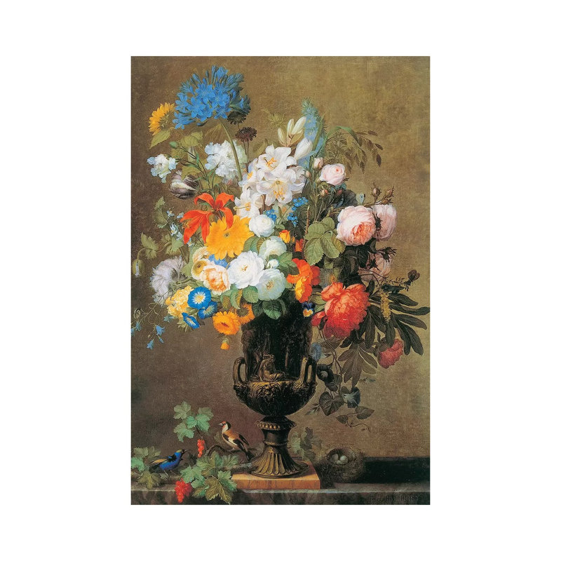 Vase De Fleurs by Jean Francois Bony - Wrapped Canvas Print