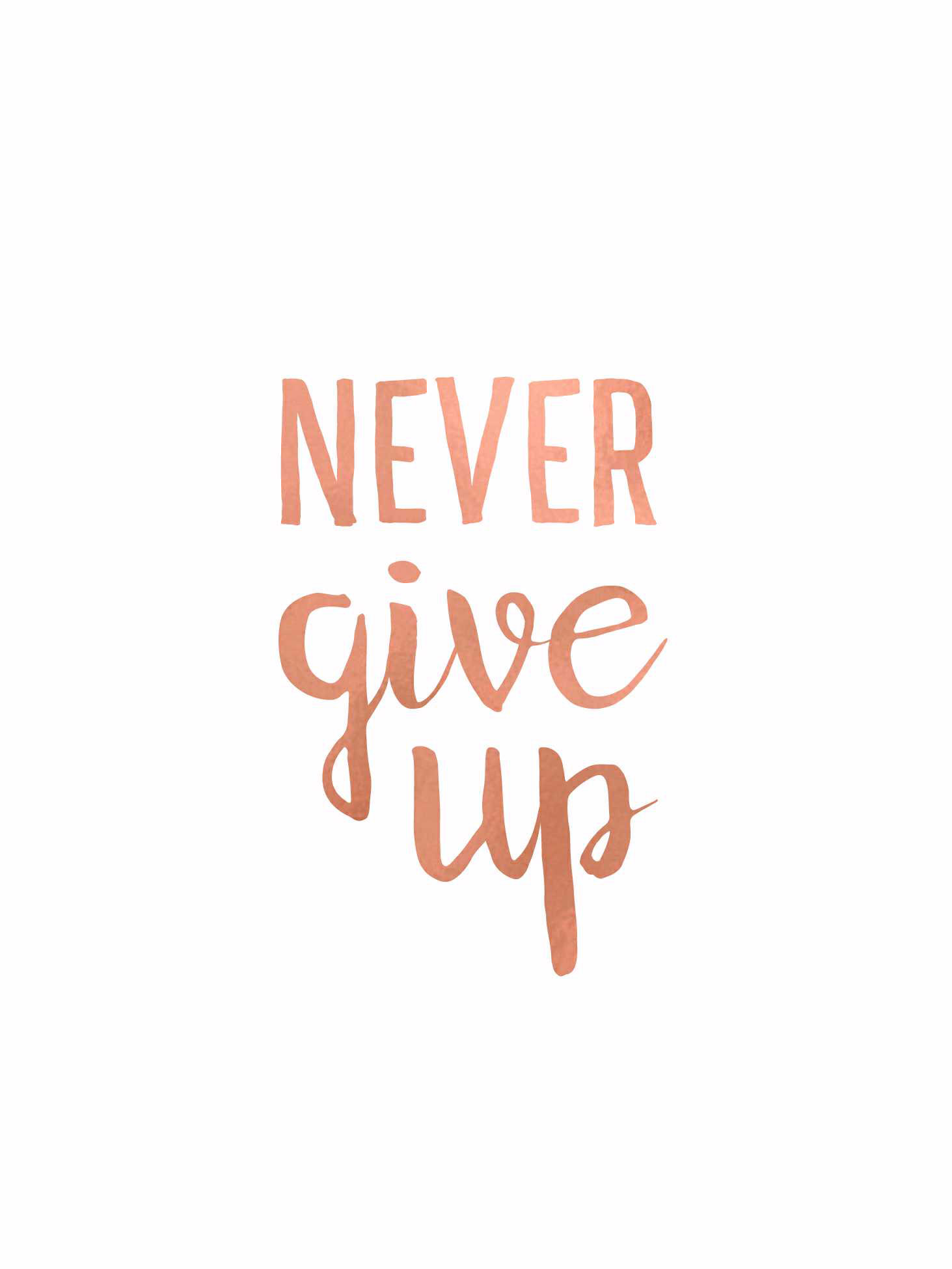 Trinx Never Give up - Wrapped Canvas Print | Wayfair