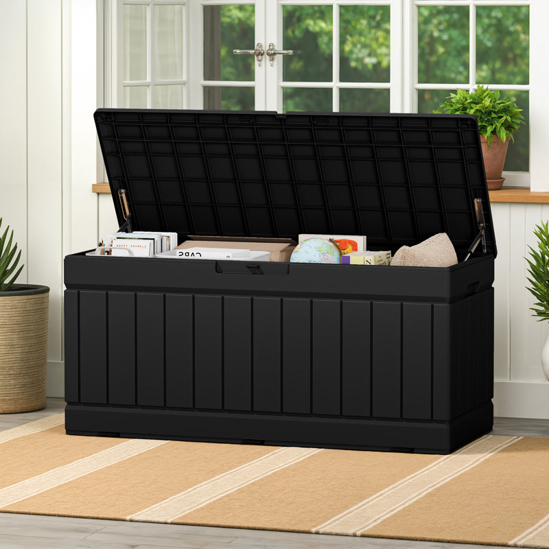 Boîte de rangement en résine 82 gallons, Black