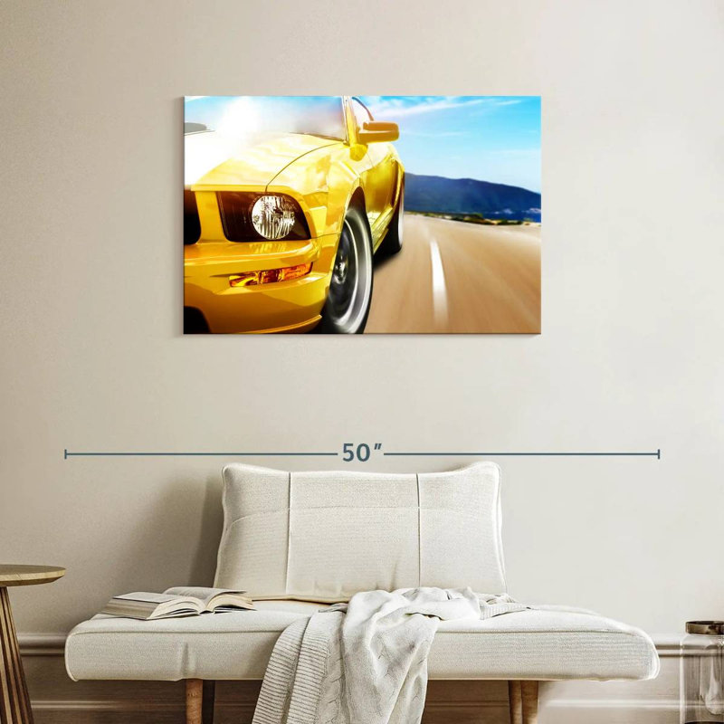 Voiture de sport Mehar Speeding Sunlit, H 24 po x l 36 po