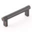Emtek Select Cabinet Pull 3-1/2" C-C, Rectangular Stem, Knurled Bar-2133806858